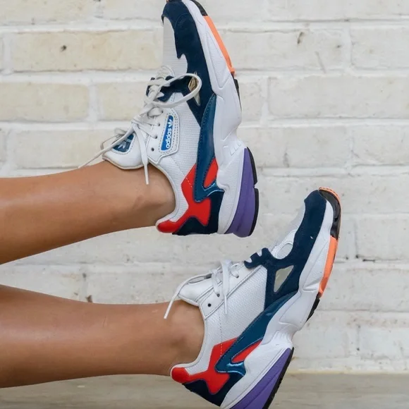 Adidas Falcon Retro Sneakers Size 7 - Picture 1 of 10